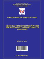 nghiên cứu viết chương trình phần mềm tính toán thiết kế lò hơi ống lò ống lửa công nghiệp 