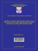 nghiên cứu điều chế chitozan khâu mạch để làm giàu ion kim loại zn (ii) ứng dụng trong quan trắc môi trường nước 