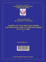 nghiên cứu ứng dụng quy trình tạo hồ sơ màu cho các doanh nghiệp in vừa và nhỏ