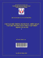chế tạo hệ thống đánh pan   biên soạn tài liệu hướng dẫn thực tập trên động cơ 1g fe 