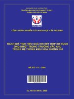 đánh giá tính hiệu quả khi kết hợp sử dụng ống nhiệt trọng trường vào ahu trong hệ thống điều hòa không khí 