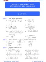 BT GIẢI TÍCH 12   CHƯƠNG II  mũ   LÔGA 