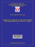 nghiên cứu, thiết kế và thi công mô hình thí nghiệm đường dây truyền tải điện 