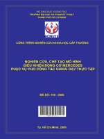 nghiên cứu, chế tạo mô hình điều khiển động cơ mercedes phục vụ cho công tác giảng dạy thực tập 