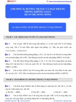 BT HÌNH học 11   CHƯƠNG II  đt, MP TRONG KG 