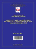 nghiên cứu, chế tạo, hoàn thiện mô hình cấu tạo tổng quát các tổng thành chính trên ôtô 