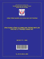 ứng dụng công cụ simulink trong matlab vào xử lý tín hiệu video số 