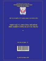 thiết kế và thi công mô hình điều khiển công suất tác dụng 