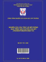 nghiên cứu cấu trúc và mô phỏng quá trình vận chuyển của set (transistor đơn điện tử) 