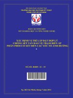 xác định vị trí lắp đặt hợp lý chống sét van bảo vệ trạm biến áp phân phối có xét đến các yếu tố ảnh hưởng 