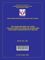 xây dựng mô hình phi tuyến của các phần tử trong hệ thống điện ứng dụng trong khảo sát quá độ 