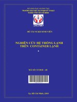 nghiên cứu hệ thống lạnh trên container lạnh