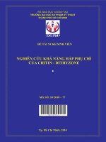 nghiên cứu khả năng hấp phụ chì của chitin   dithyzone 
