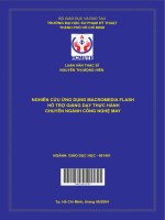 nghiên cứu ứng dụng macromedia flash hỗ trợ giảng dạy thực hành chuyên ngành công nghệ may 