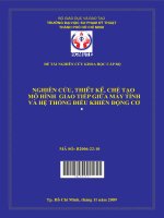 nghiên cứu, thiết kế, chế tạo mô hình giao tiếp giữa máy tính và hệ thống điều khiển động cơ 