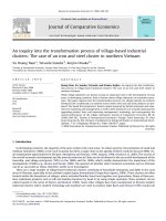 An inquiry into the transformation process of village based industrial clusters   the case of an iron and steel cluster in northern vietnam