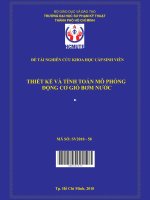 thiết kế và tính toán mô phỏng động cơ gió bơm nước 