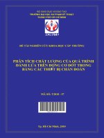 phân tích chất lượng của quá trình đánh lửa trên động cơ đốt trong bằng các thiết bị chẩn đoán