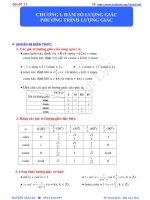 LT đại số GT 11   CHƯƠNG i  HSLG và PTLG 