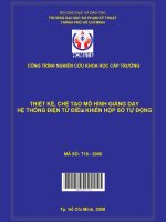thiết kế, chế tạo mô hình giảng dạy hệ thống điện tử điều khiển hộp số tự động 