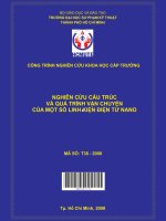 nghiên cứu cấu trúc và quá trình vận chuyển của một số linh kiện điện tử nano 