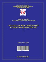 bảo vệ trạm biến áp trên cơ sở giảm rủi ro hư hỏng do sét 