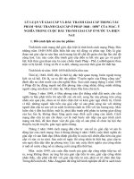 TIỂU LUẬN TRIẾT HỌC - LÝ LUẬN VỀ GIAI CẤP VÀ ĐẤU TRANH GIAI CẤP TRONG TP ĐẤU TRANH GIAI CẤP Ở PHÁP 1848 - 1850 CỦA MÁC. Ý NGHĨA TRONG CUỘC ĐTGC Ở NƯỚC TA HIỆN NAY