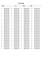 Phiếu trả lời trắc nghiệm 100 câu
