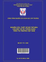 nghiên cứu, thiết kế bộ thẻ màu cho một số xe thông dụng trên thị trường việt nam 