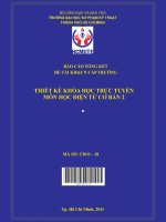 thiết kế khóa học trực tuyến môn học điện tử cơ bản 2 