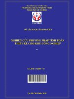 nghiên cứu phương pháp tính toán thiết kế cho khu công nghiệp 