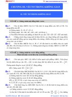 BT HÌNH học 11   CHƯƠNG III  véc tơ TRONG KG 