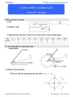 NỘI DUNG 1  CÔNG THỨC LƯỢNG GIÁC 