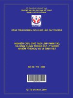 nghiên cứu chế tạo lớp phim tio2 và ứng dụng trong xử lý nước nhiễm phenol và vi sinh vật 