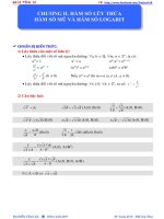 LT GIẢI TÍCH 12   CHƯƠNG II  mũ   LÔGA 