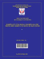 nghiên cứu ứng dụng cảm biến gia tốc trong điều khiển cân bắng xe đạp 2 bánh 