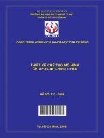 thiết kế chế tạo mô hình ổn áp xoay chiều 1 pha 