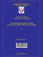 xác định chuẩn đầu ra môn kỹ năng dạy học theo chuẩn abet 