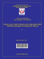 nâng cao ý thức pháp luật cho sinh viên trường đại học sư phạm kỹ thuật 