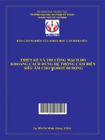 thiết kế và thi công mạch đo khoảng cách dùng hệ thống cảm biến siêu âm cho robot di động 