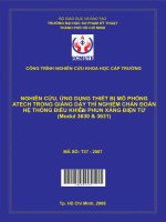 nghiên cứu, ứng dụng thiết bị mô phỏng atech trong giảng dạy thí nghiệm chẩn đoán hệ thống điều khiển phun xăng điện tử (modul 3630  3631) 