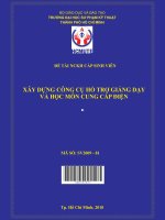 xây dựng công cụ hổ trợ giảng dạy và học môn cung cấp điện 