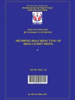 mô phỏng hoạt động tăng áp động cơ đốt trong 