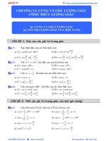 BT đại số 10   CHƯƠNG VI  LƯỢNG GIÁC 