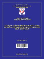 xây dựng chương trình tính toán cơ học tấm vật liệu composite bằng phương pháp phần tử hữu hạn 