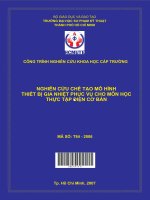 nghiên cứu chế tạo mô hình thiết bị gia nhiệt phục vụ cho môn học thực tập điện cơ bản 