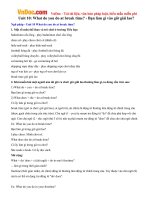 Tiếng Anh lớp 3 Unit 10: What do you do at break time?