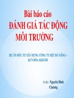 ĐTM. đánh giá tác động môi trường