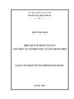Hiệu quả sử dụng tài sản tại công ty cổ phần đầu tư xây dựng điện 