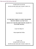 Xu thế phát triển của phát thanh phi truyền thống tại việt nam